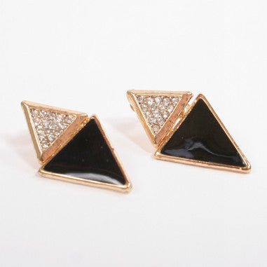 Claire <br> gold backed diamond earring <br> *more colors*