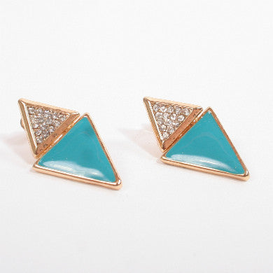 Claire <br> gold backed diamond earring <br> *more colors*