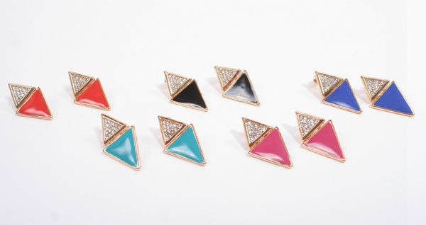 Claire <br> gold backed diamond earring <br> *more colors*