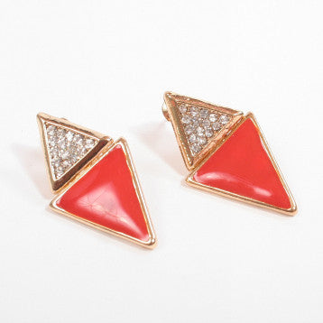 Claire <br> gold backed diamond earring <br> *more colors*