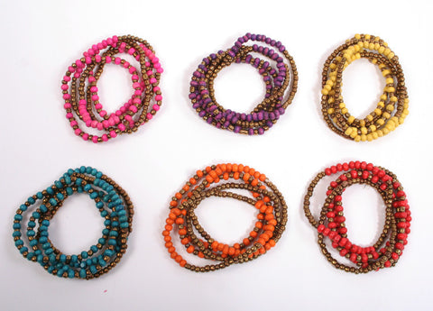 Bracelet-42 <br> stretch bead bracelets <br> *more colors*