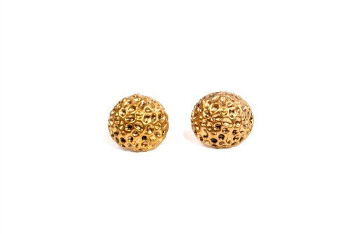 Earring-89 <br> Bronze Pounded Stud