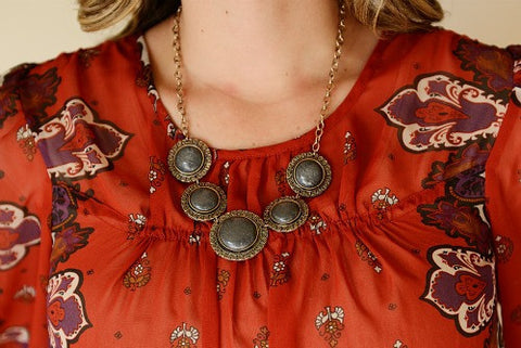 Jenny <br> circle statement necklace <br> *more colors*