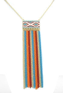 Aztec <br> aztec inspired statement necklace