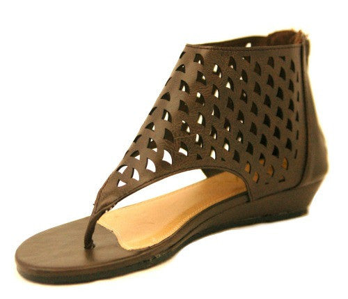 Bamboo <br> brown booty sandal