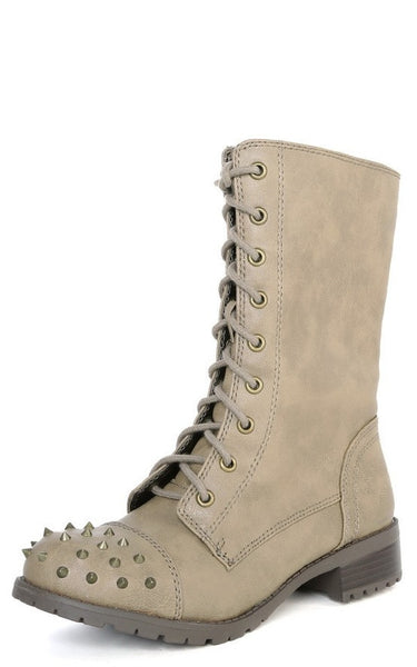 Butter <br> taupe combat boot