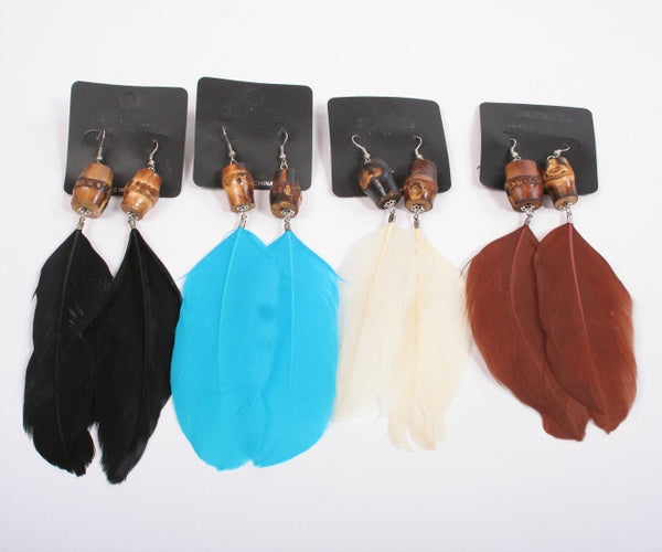 Earring-93 <br> feather earring <br> *more colors*