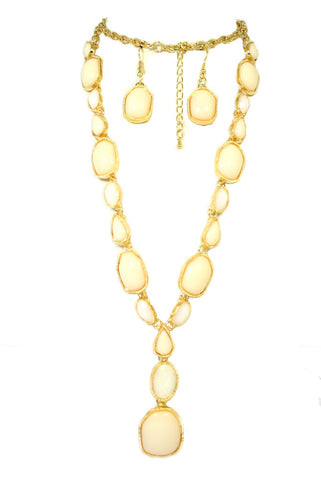 Elin-cream statement necklace