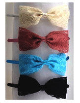 Headband-17 <br> lace bow headband <br> *more colors*