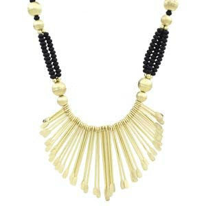 Rene <br> black and gold statement necklace