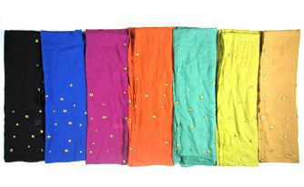 Karina <br> long scarf with gold studs <br> *more colors*