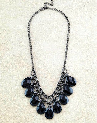 Kat <br> black statement necklace