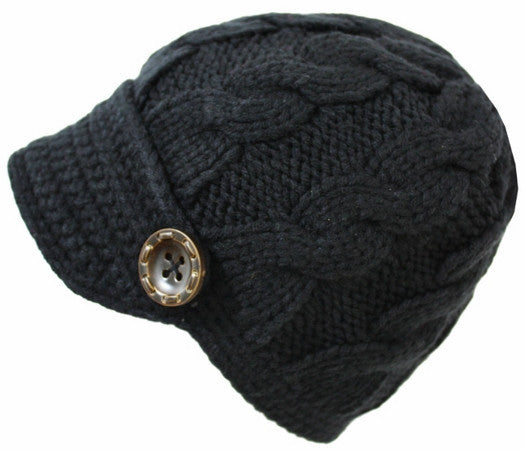 Kelly Hat <br> cable knit brim hat <br> *more colors*