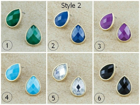 Lottie <br> teardrop stud earrings <br> *more colors*