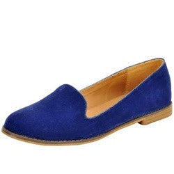 Strip-27 <br> blue velvet loafer