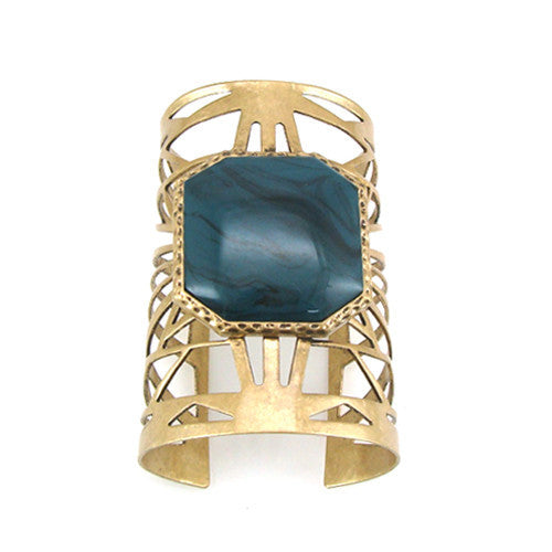 Sylvie <br> gold & stone statement cuff