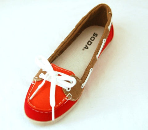 Totie <br> boat style canvas flat