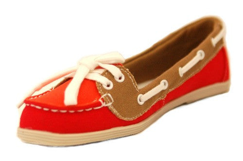 Totie <br> boat style canvas flat