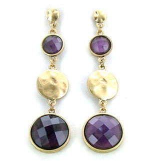 Elliott <br> purple stone earrings