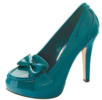 Amarie <br> teal loafer style heel