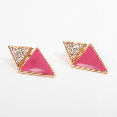Claire <br> gold backed diamond earring <br> *more colors*