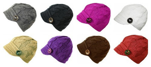 Kelly Hat <br> cable knit brim hat <br> *more colors*