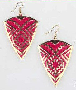 Earring-99 <br> triangle aztec earrings <br> *more colors*