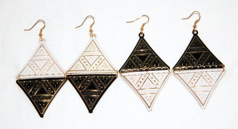 Earring-51 <br> diamond aztec earring <br> *more colors*