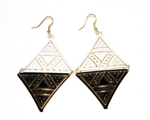 Earring-51 <br> diamond aztec earring <br> *more colors*