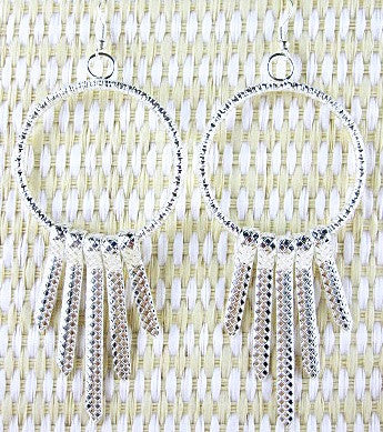 Earring-78 <br> dangling hoop earrings <br> *more colors*