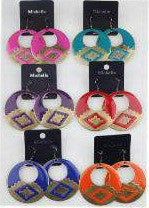 Earring-98 <br> circle aztec earrings <br> *more colors*