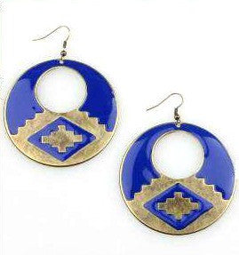 Earring-98 <br> circle aztec earrings <br> *more colors*