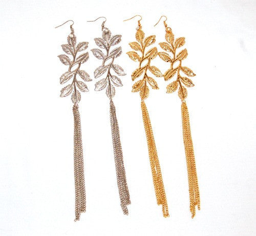 Earring-63 <br> leaf earrings <br> *more colors*