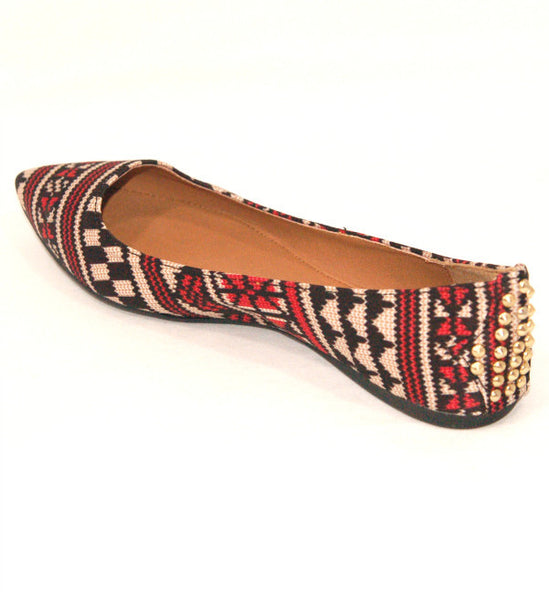 Site-01 <br> tribal inspired ballet flats