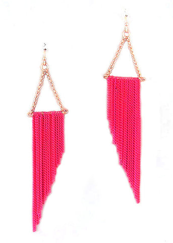 Fiona <br> neon colored chain earrings <br> *more colors*