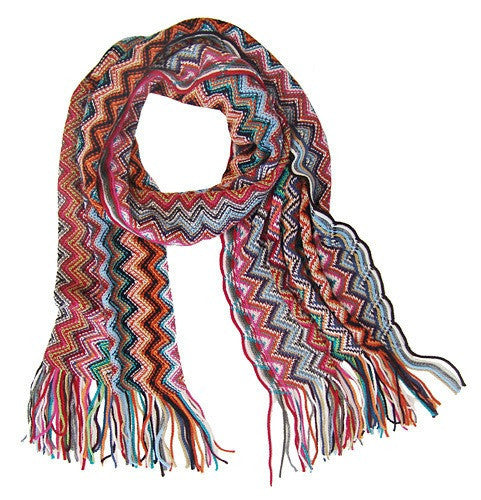 Karson <br> chevron knit scarf <br> *more colors*