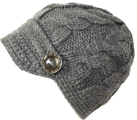 Kelly Hat <br> cable knit brim hat <br> *more colors*