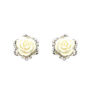 Leslie <br> colored rose earrings <br> *more colors*