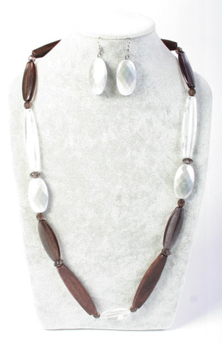 Necklace-36 <br> wooden chunky bead necklace <br> *more colors*