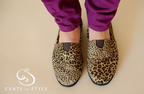 Object <br> cheetah print flats