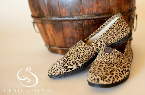 Object <br> cheetah print flats