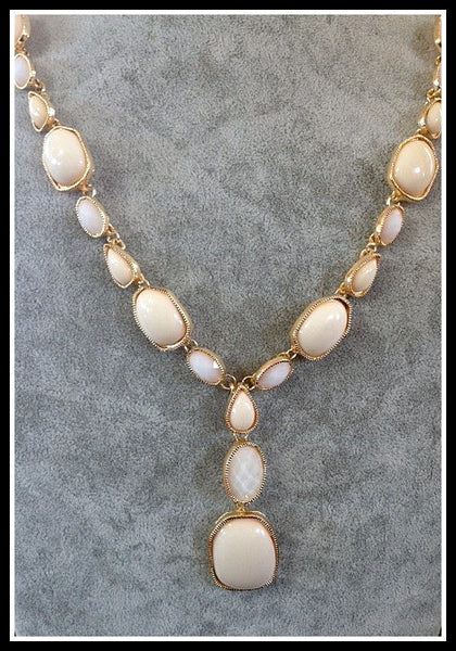 Elin-cream statement necklace