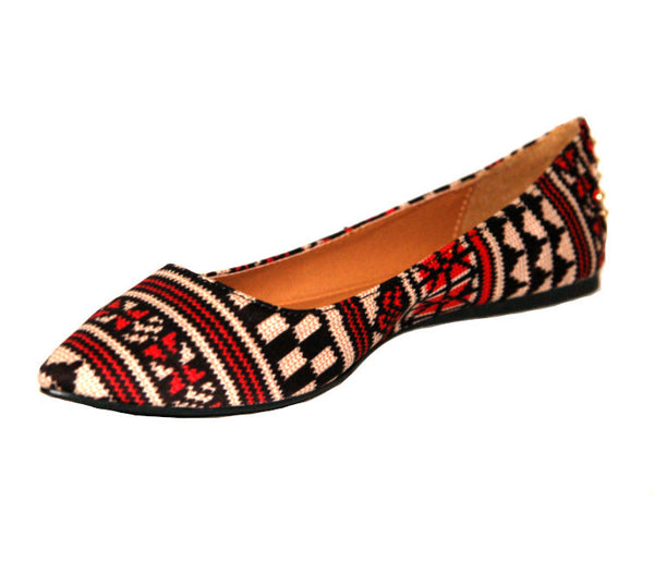 Site-01 <br> tribal inspired ballet flats