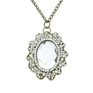 Tinaya <br> jeweled oval pendant